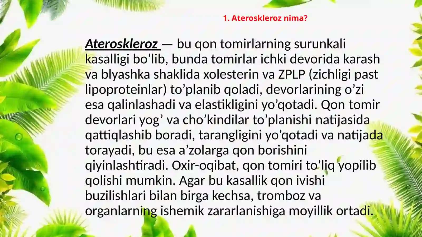 Abdiqayumov Umidjon - Ateroskleroz 4