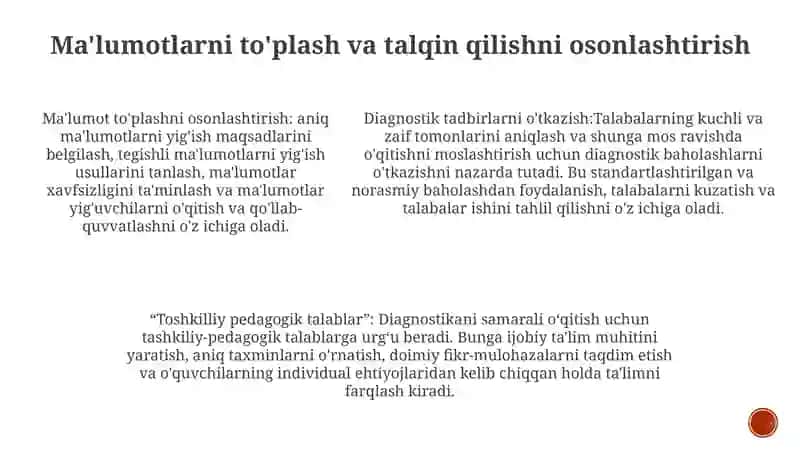 Diagnostik Tadbirlarni Òtkazishda Tashkilliy Pedagogik Talablar 4