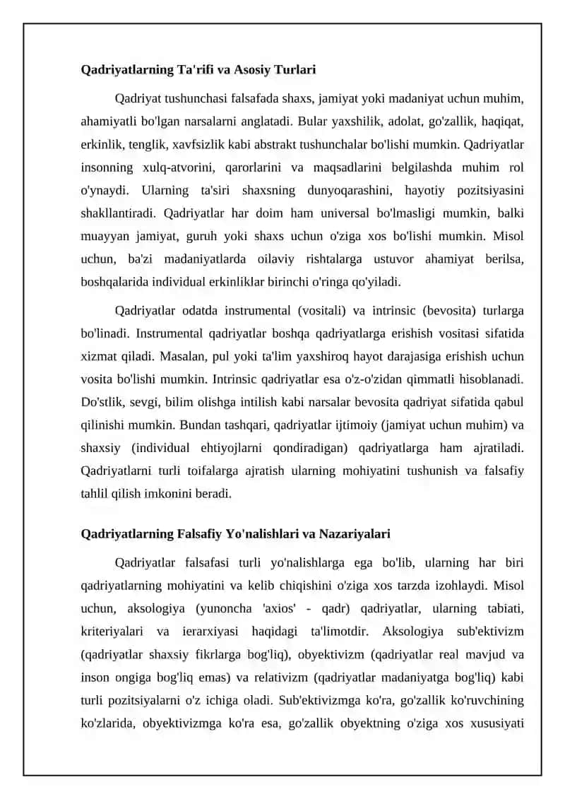 Qadriyat falsafasi 4