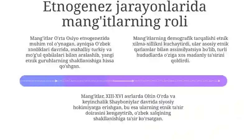 Mang‘it qabilalarining o‘zbek xalqining shakllanishiga qo‘shgan hissasi 4