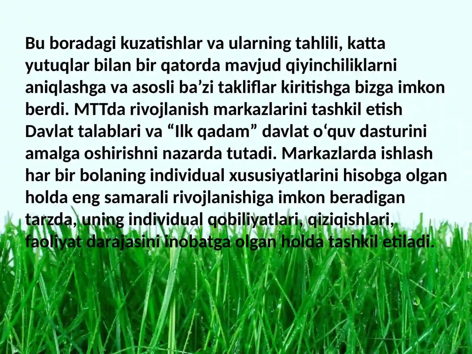 Maktabgacha ta’limda markazlar faoliyatida olib boriladigan ishlar 4