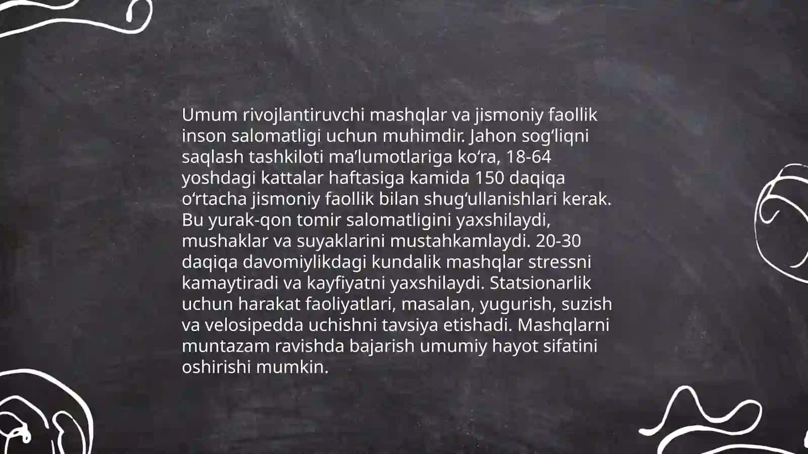 Shugʻullanuvchilar organizmga Umum rivojlantiruvchi mashqlarning tasiri 4