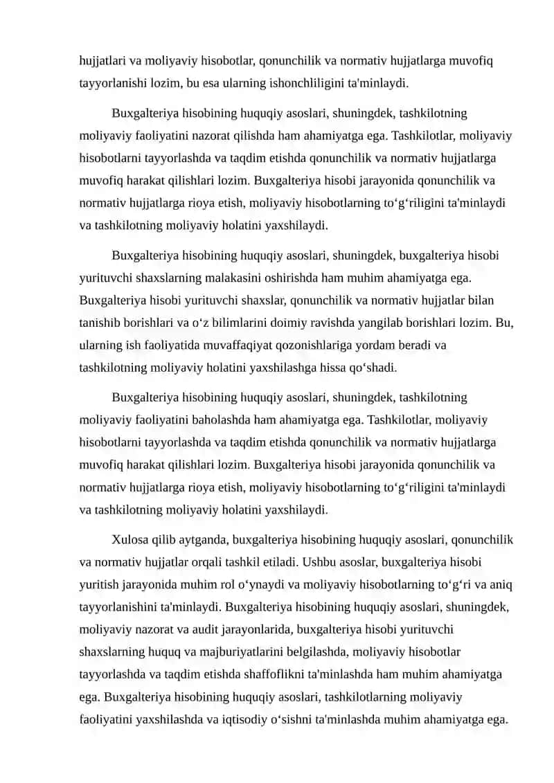 Buxgalteriya hisobini tashkil qilishning huquqiy va me'yoriy asoslari 4