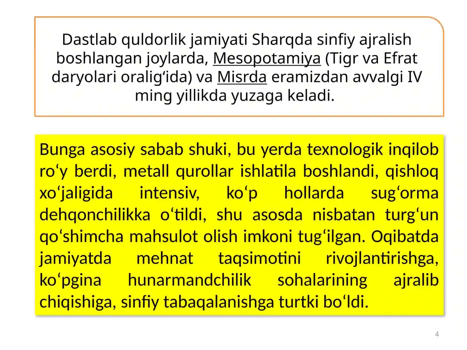 QADIMGI DUNYO IQTISODIY G‘OYALARI 4