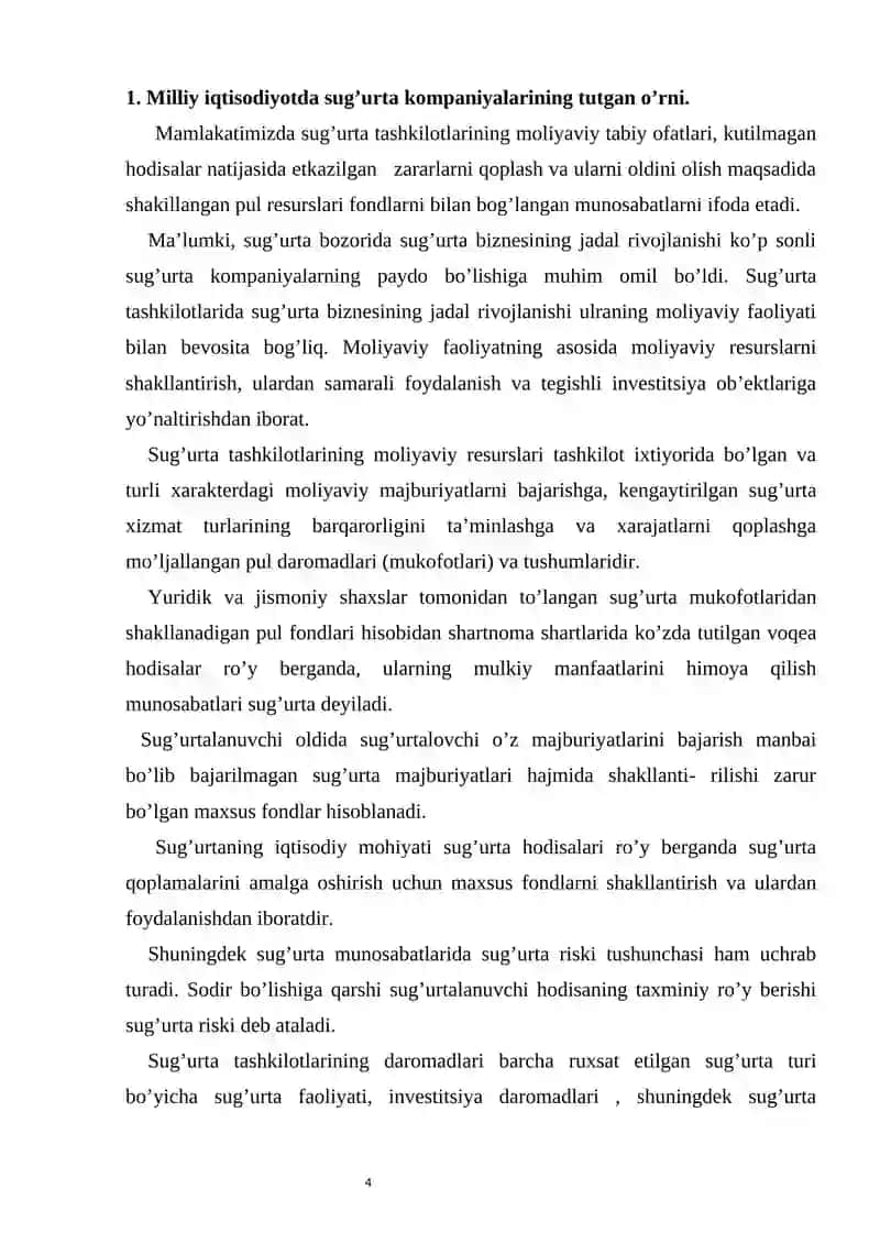 Sug‘urta kompaniyalari moliyasining o‘ziga xos xususiyatlari 4