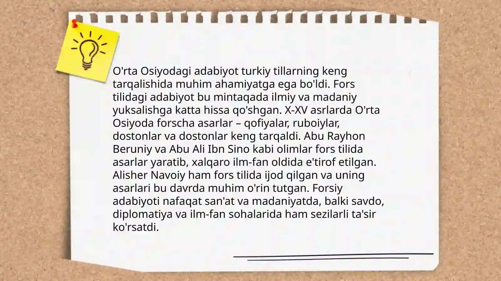 O'rta Osiyoda arab va fors tilidagi adabiyot,tazkirachilik 4