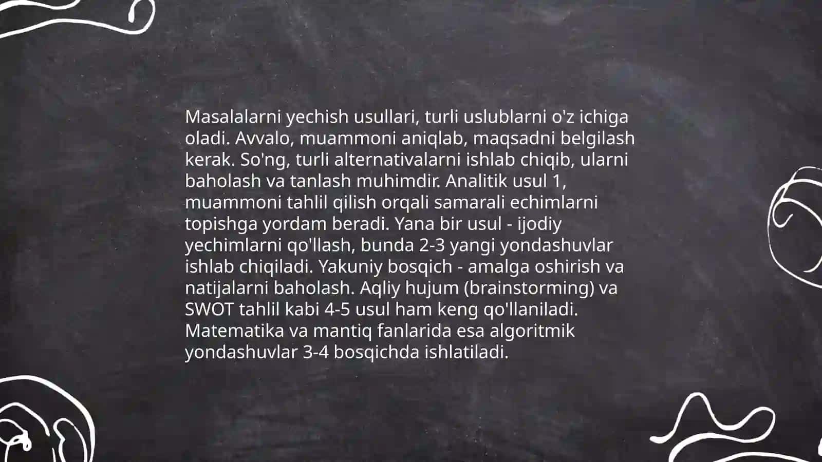 Matnli masalalar yechish 4
