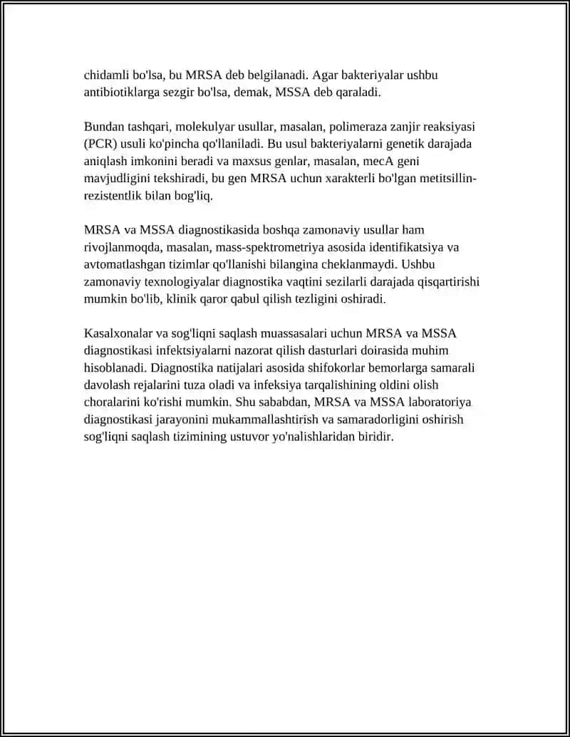 MRSA va MSSA laboratoriya diagnostikasi 4