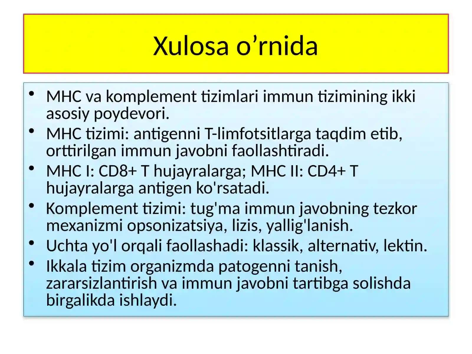 MICROBIOLOGIYA VIRUSOLOGIYA VA IMMUNOLOGIYA fanidan taqdimot 4