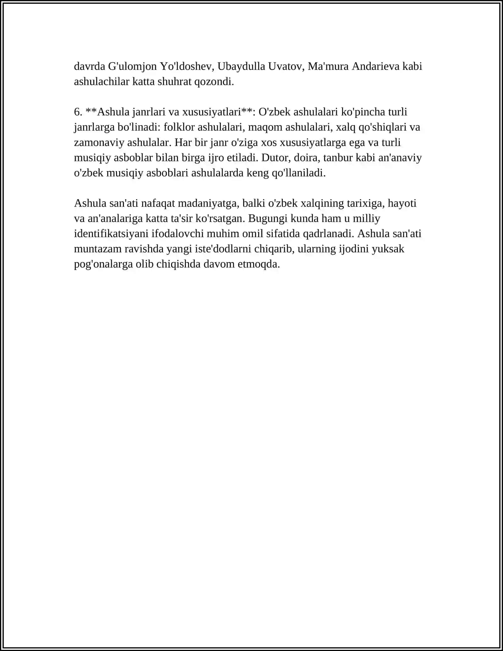 ASBOBLARNI SOZLASH, REPERTUAR TANLASH, ASAR USTIDA ISHLASH, MILLIY BEZAKLAR 4