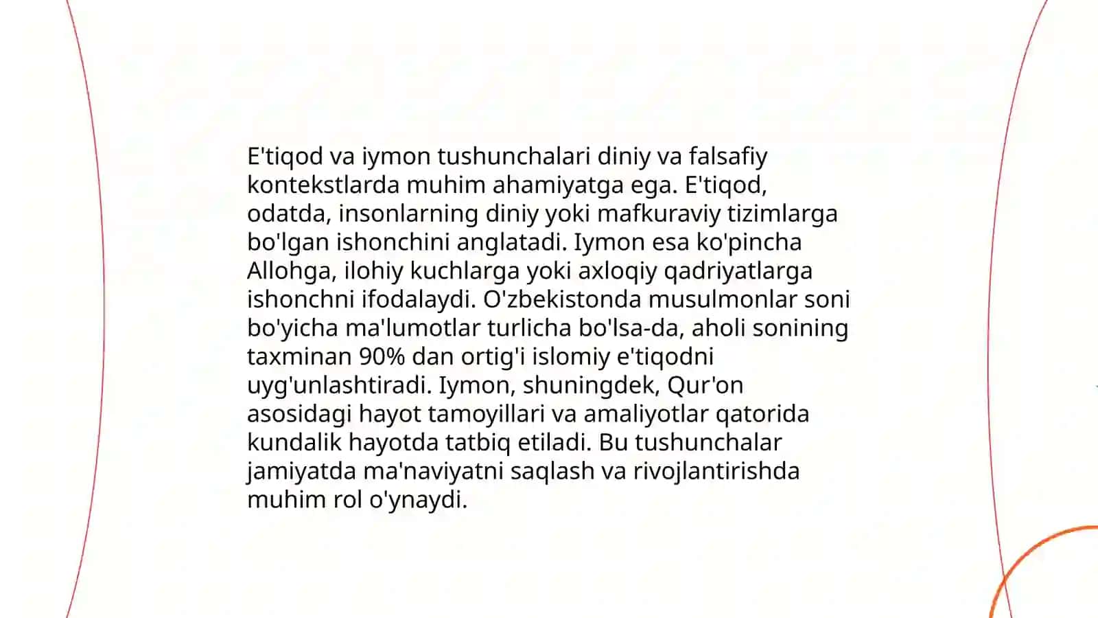 Sabot-ul ojizin asarida e'tiqod masalalari 4