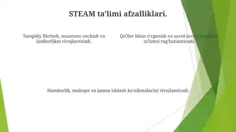 STEAM Ta'limi: Amaliy Yondashuv 4