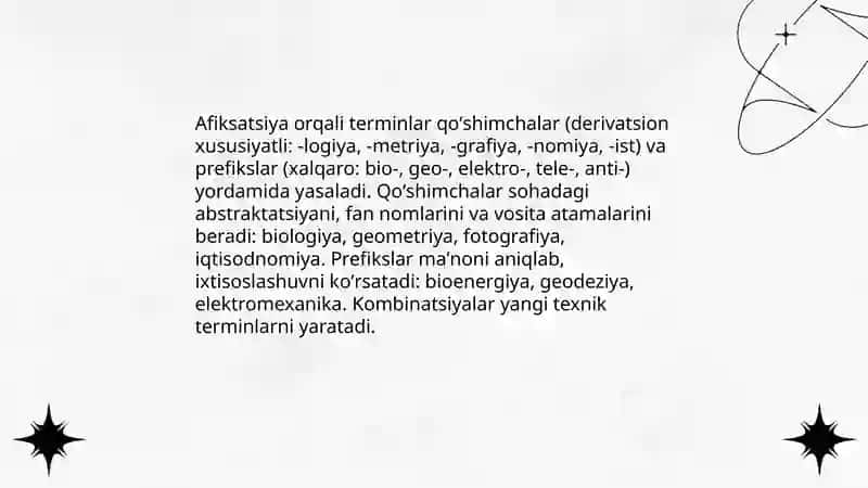 Sohaviy terminlarning yasalishi 4