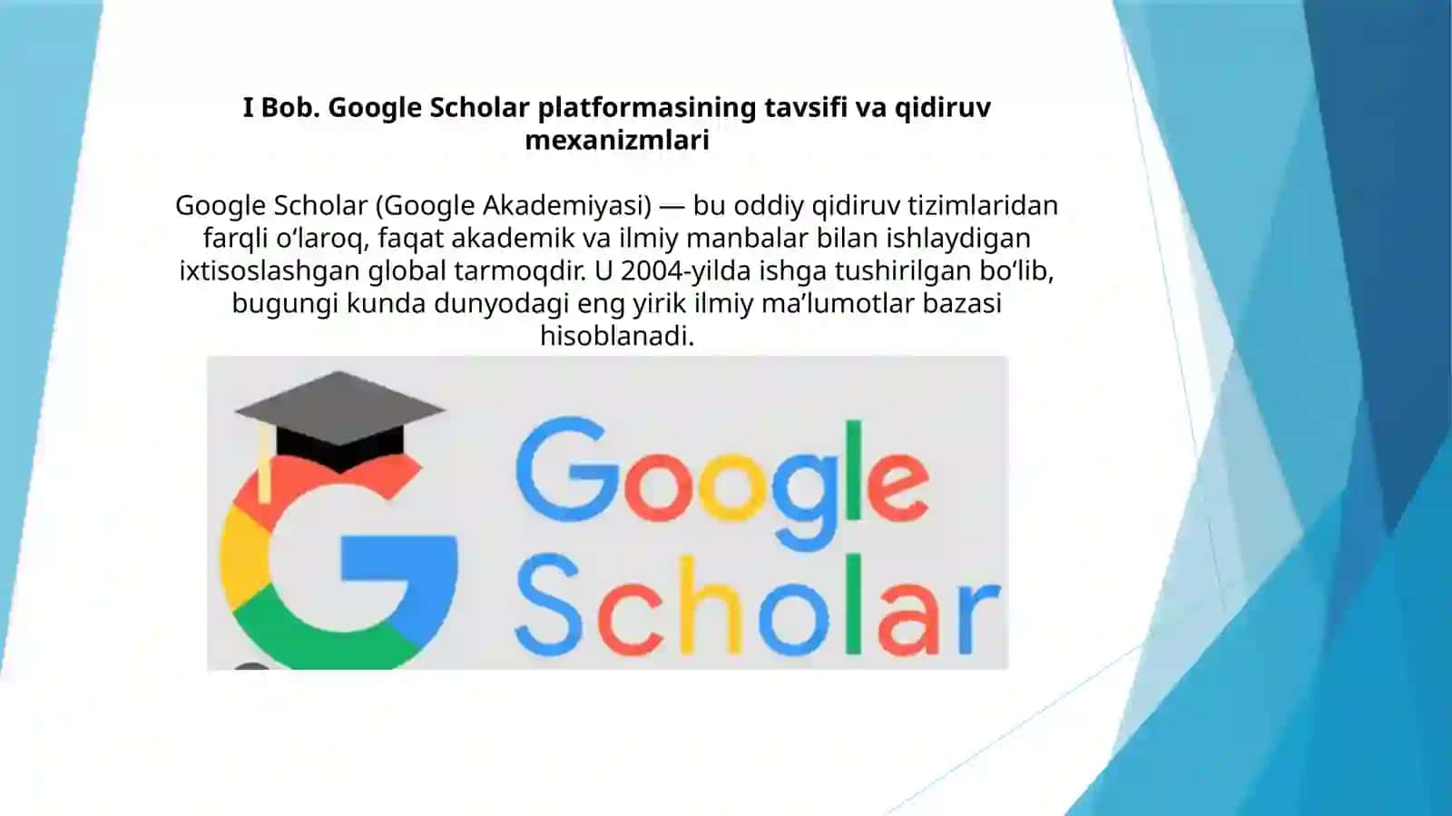 Google scholar dan foydalanish va uning ahamiyati 4