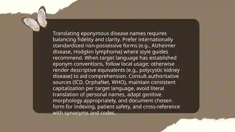 Translating Disease Names and Conditions 4