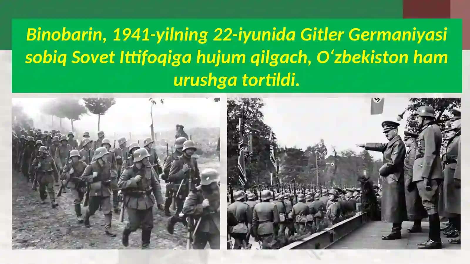 10-SINF Gitler Germaniyasi ustidan qozonilgan g‘alabaga O‘zbekistonning qo‘shgan hissasi 4