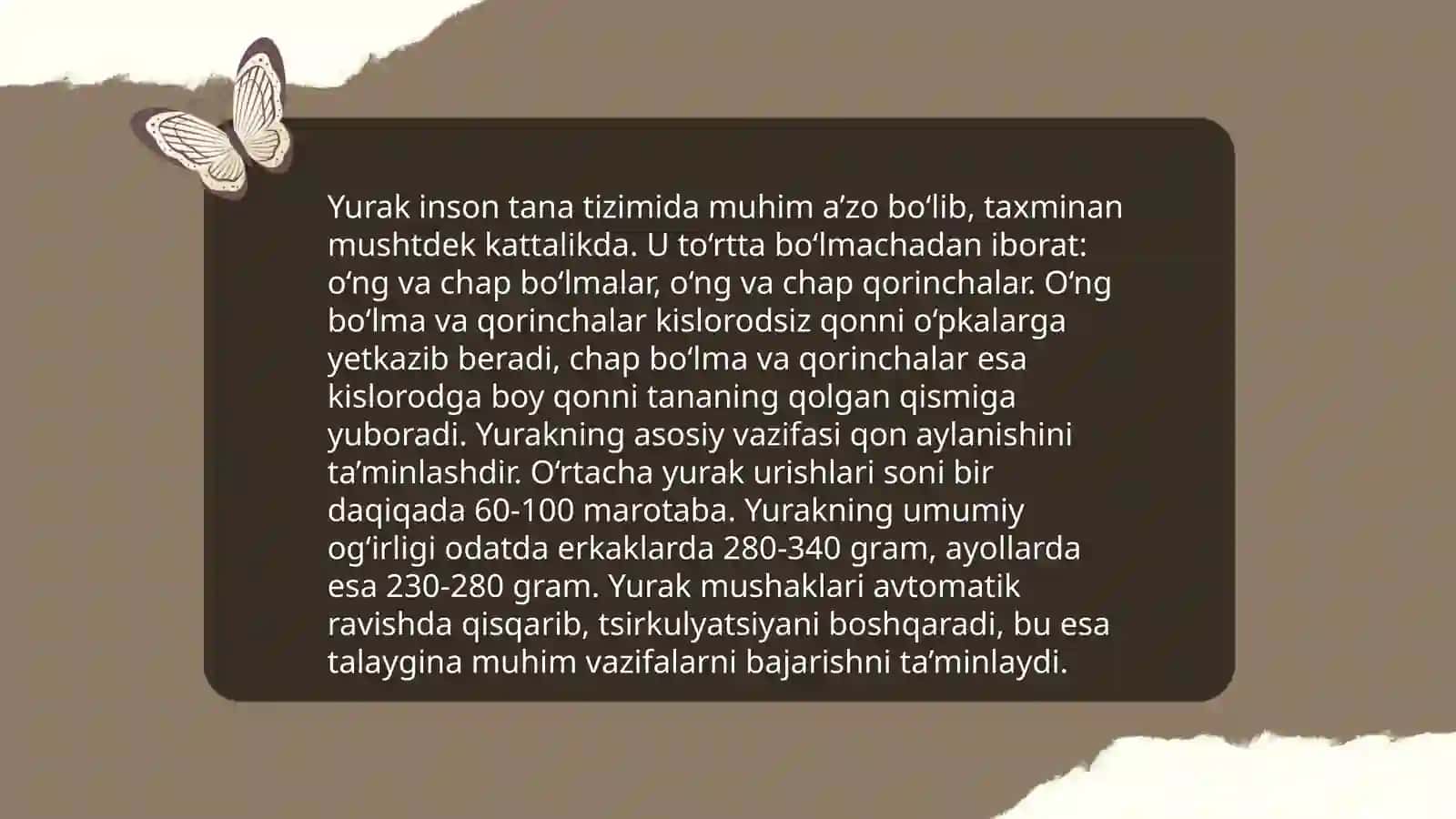 Qon aylanish a'zolari tizimini baholash 4