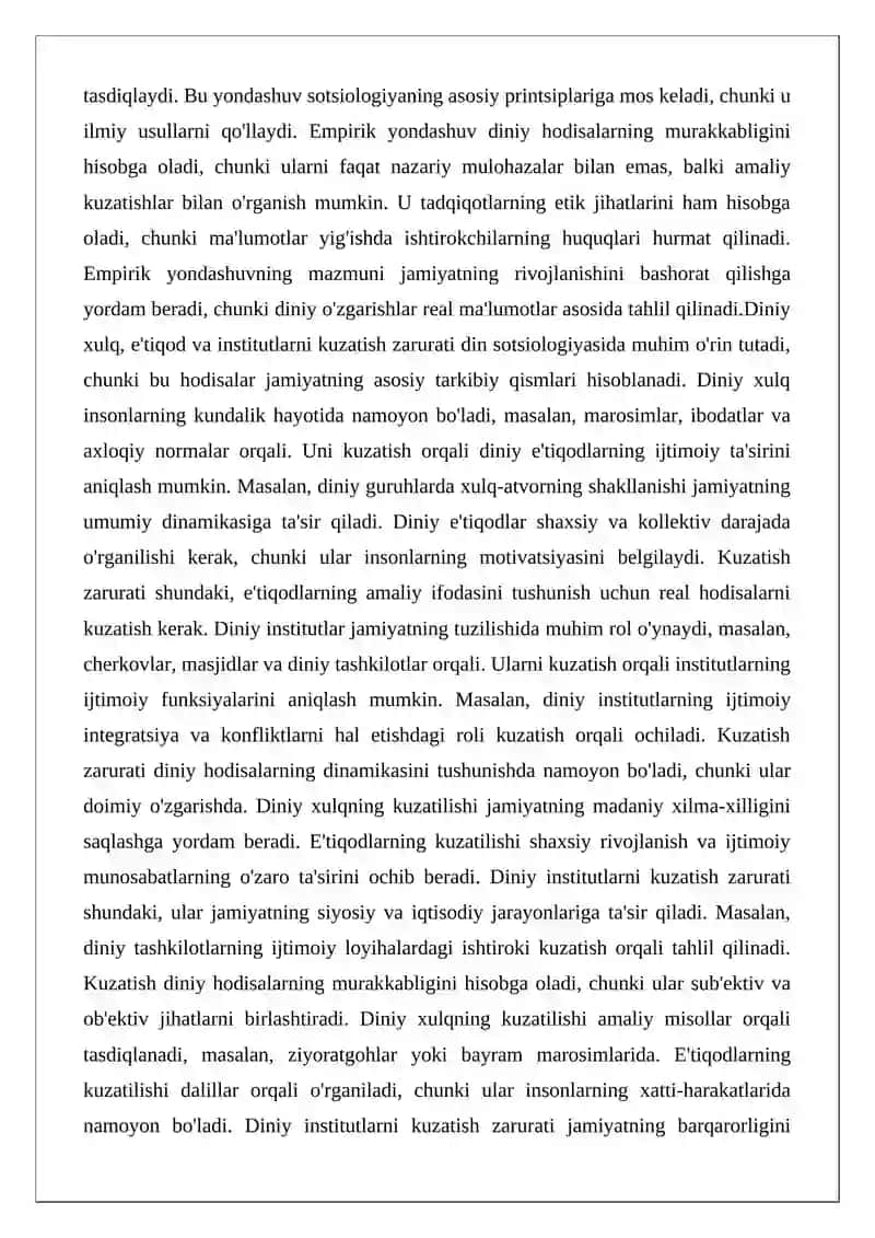 Din sotsiologiyasining empirik metodlari 4