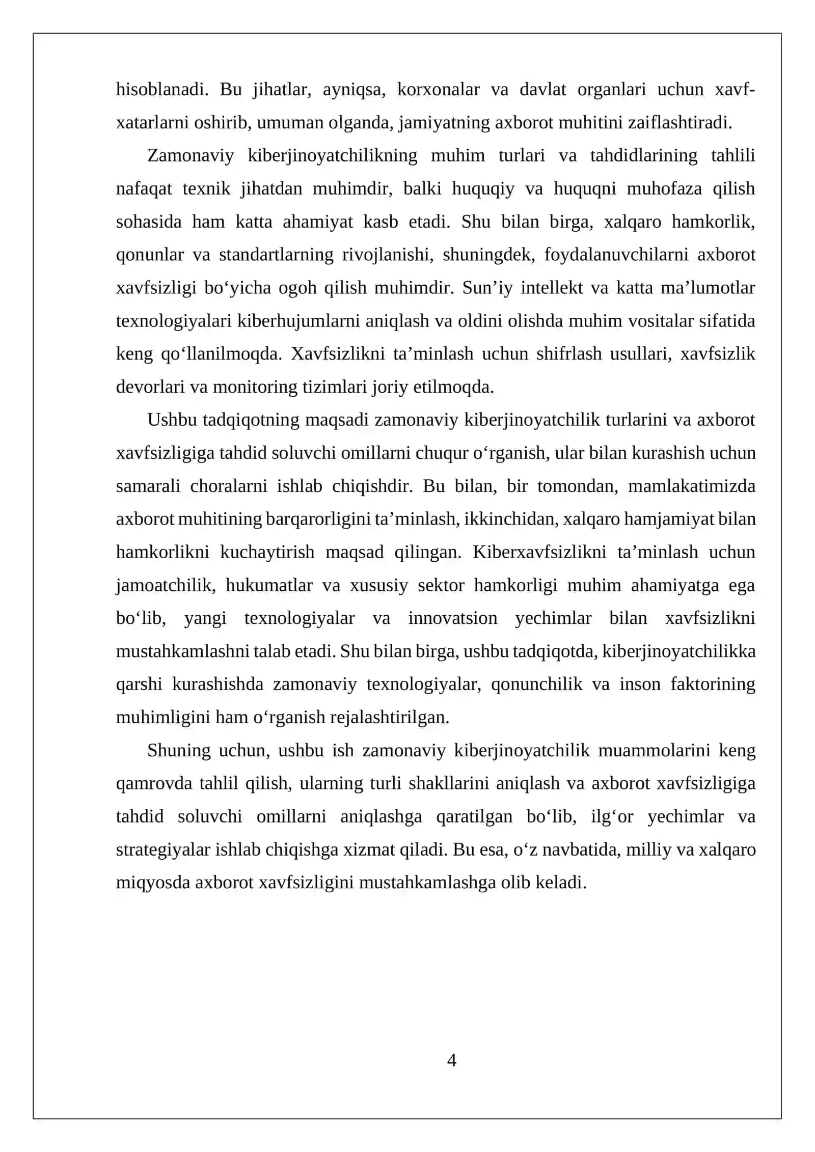 ZAMONAVIY KIBERJINOYATCHILIK VA UNING TURLARI HAMDA AXBOROT XAVFSIZLIGIGA TAHDID SOLUVCHI OMILLAR 4