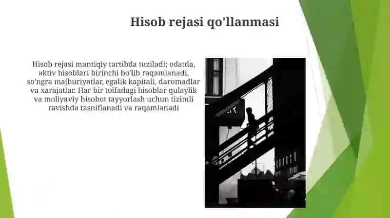 Buxgalteriya hisobi schyotlarining mazmuni, tuzilishi va tarkibi 4