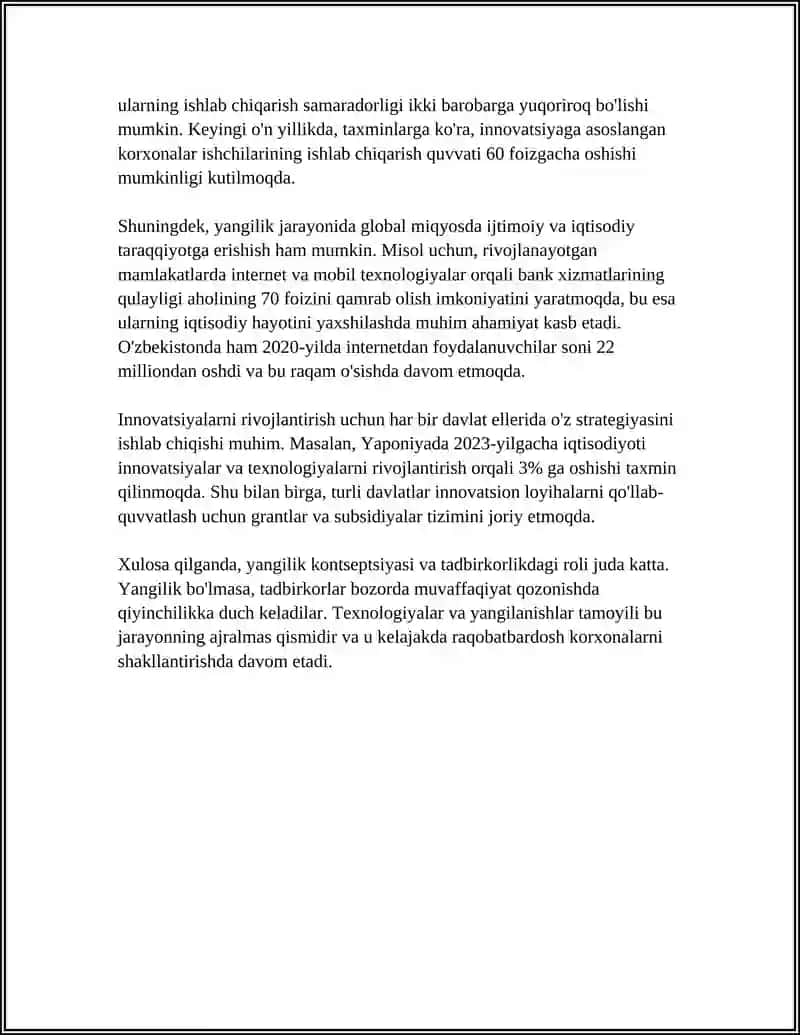 TADBIRKORLIK FAOLYATIDA SUB'EKTLARIDA YANGILIKLARNI ISHLAB CHIQISH VA YARATISH BOSQICHLARI 4
