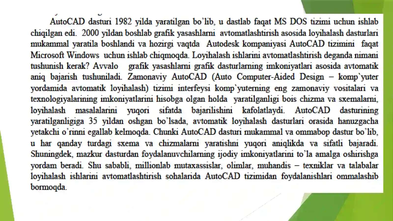 Auto CAD dasturi 4