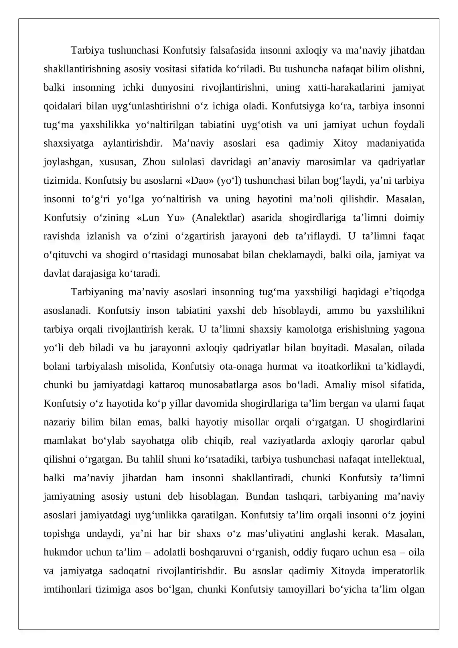 Konfutsiy falsafasida tarbiya, tartib va jamiyat konsepsiyasi 4