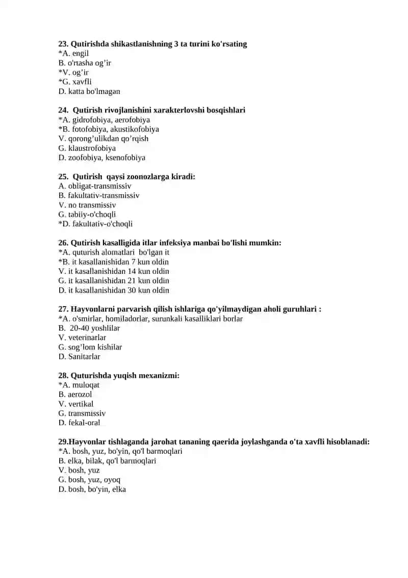 №6 Quturishning infeksiyalarning umumiy tavsifi, etiologiyasi, epidemiologiyasi, profilaktikasi va epidemiyaga qarshi chora-tadbirlarni olib borish 4