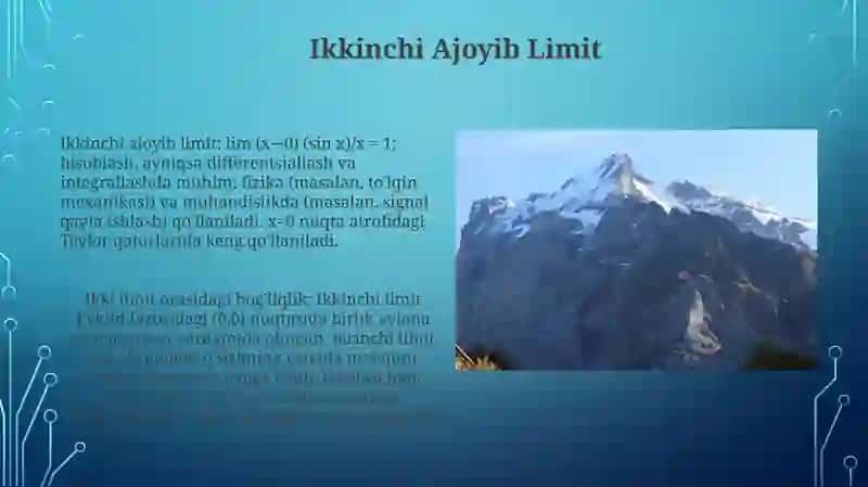 Ikkinchi ajoyib limitning qo'llanilishi 4