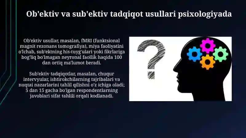 Psixologik bilishda obyekktivlik va subyektivlik muammosi 4