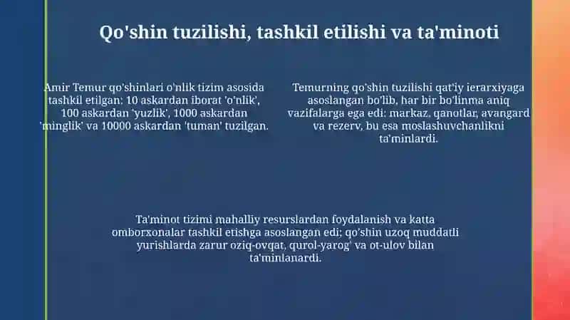 Amir Temurning harbiy san'ati 4