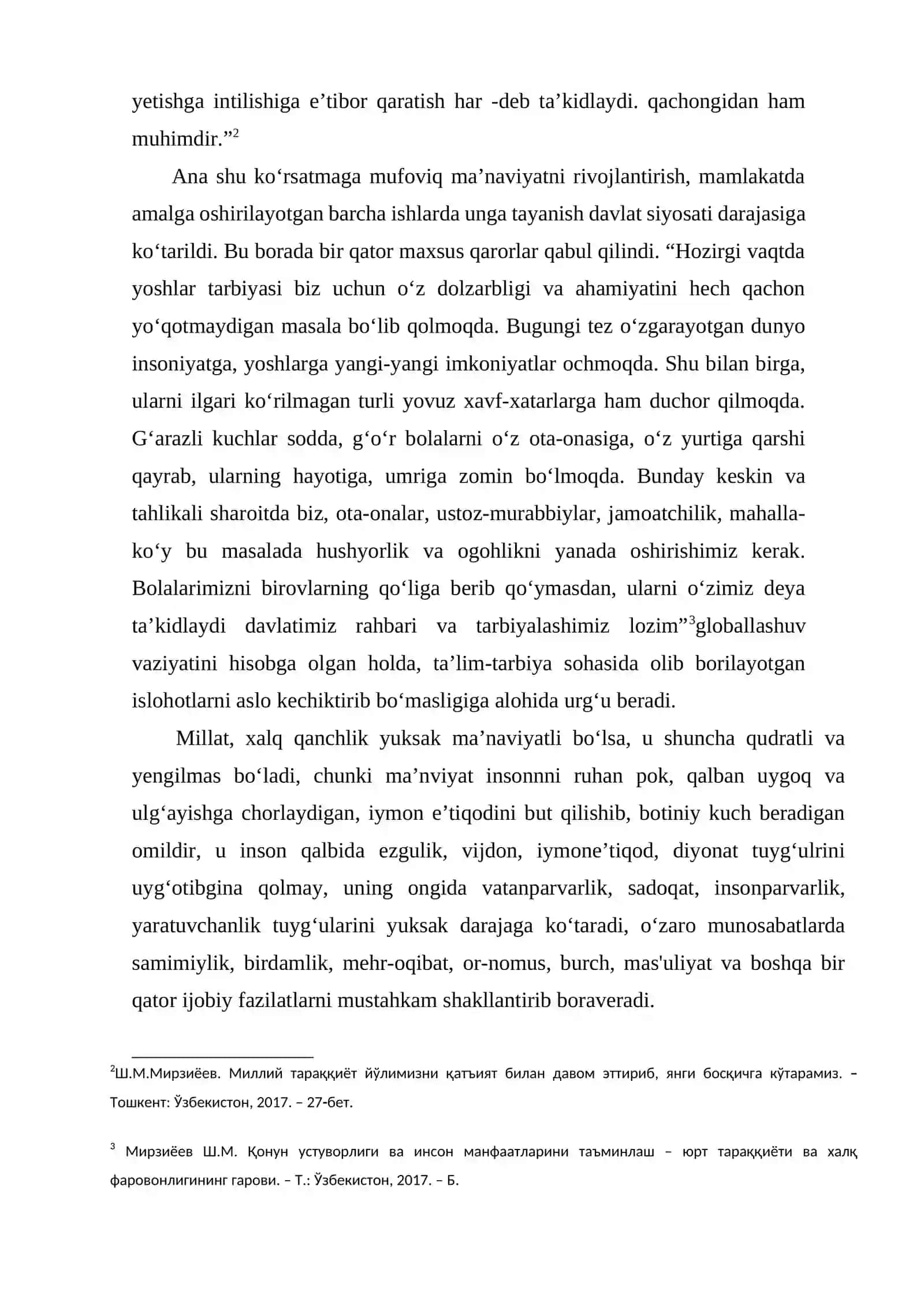 “Xalq millat hayotida milliy identlikni tarbiyalash bilan bog‘liq muhim vazifalar” mavzusidagi KURS ISHI 4