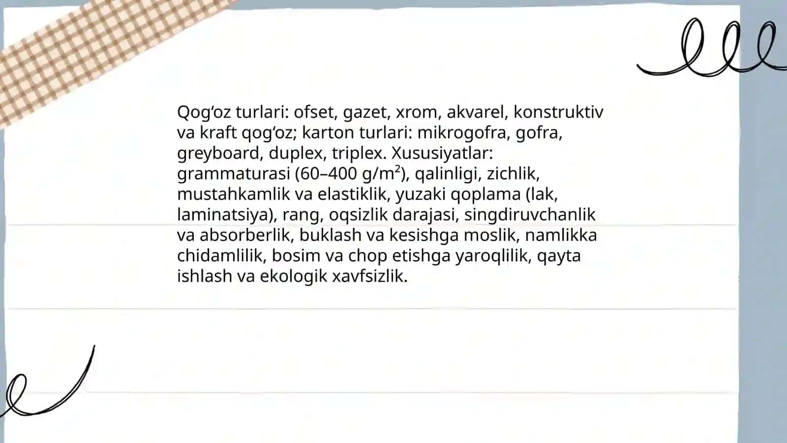 Qogoz va karton bilan ishlash darslarining mazmuni 4