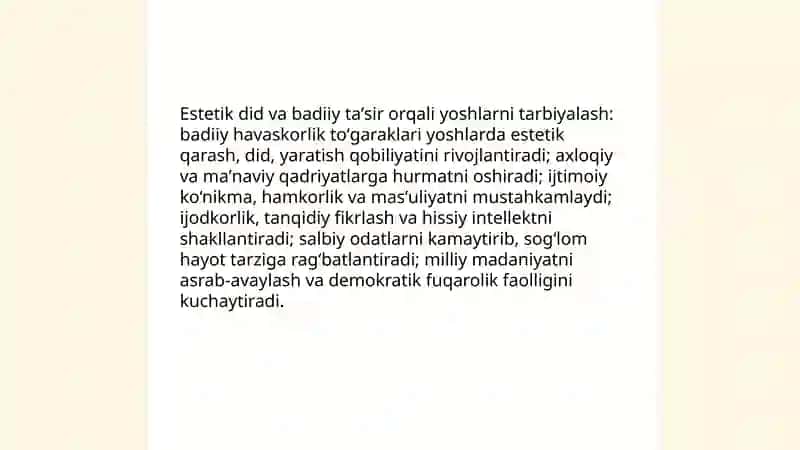 Badiiy havaskorlik toʻgarak ishlari 4
