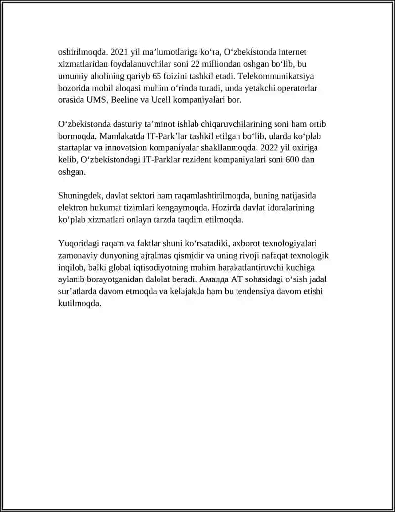 Axborot texnologiyalari 4