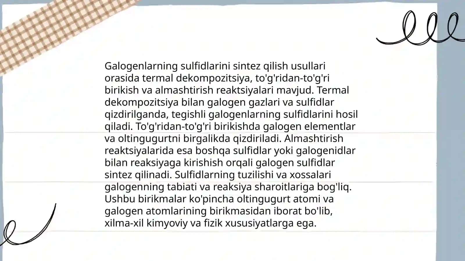 Galogenlarning sulfidlari 4