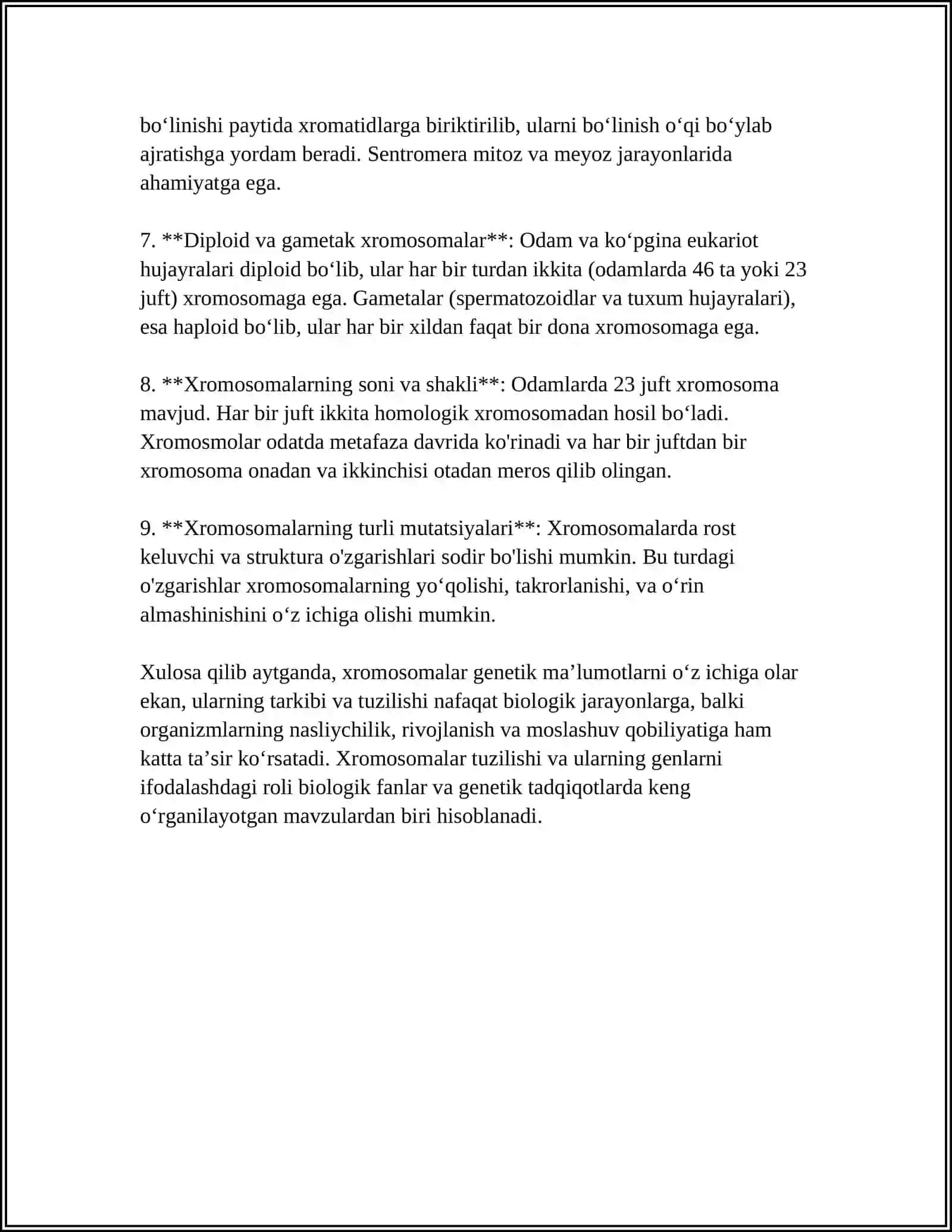 IRSIYATNING XROMASOMA NAZARIYASI 4