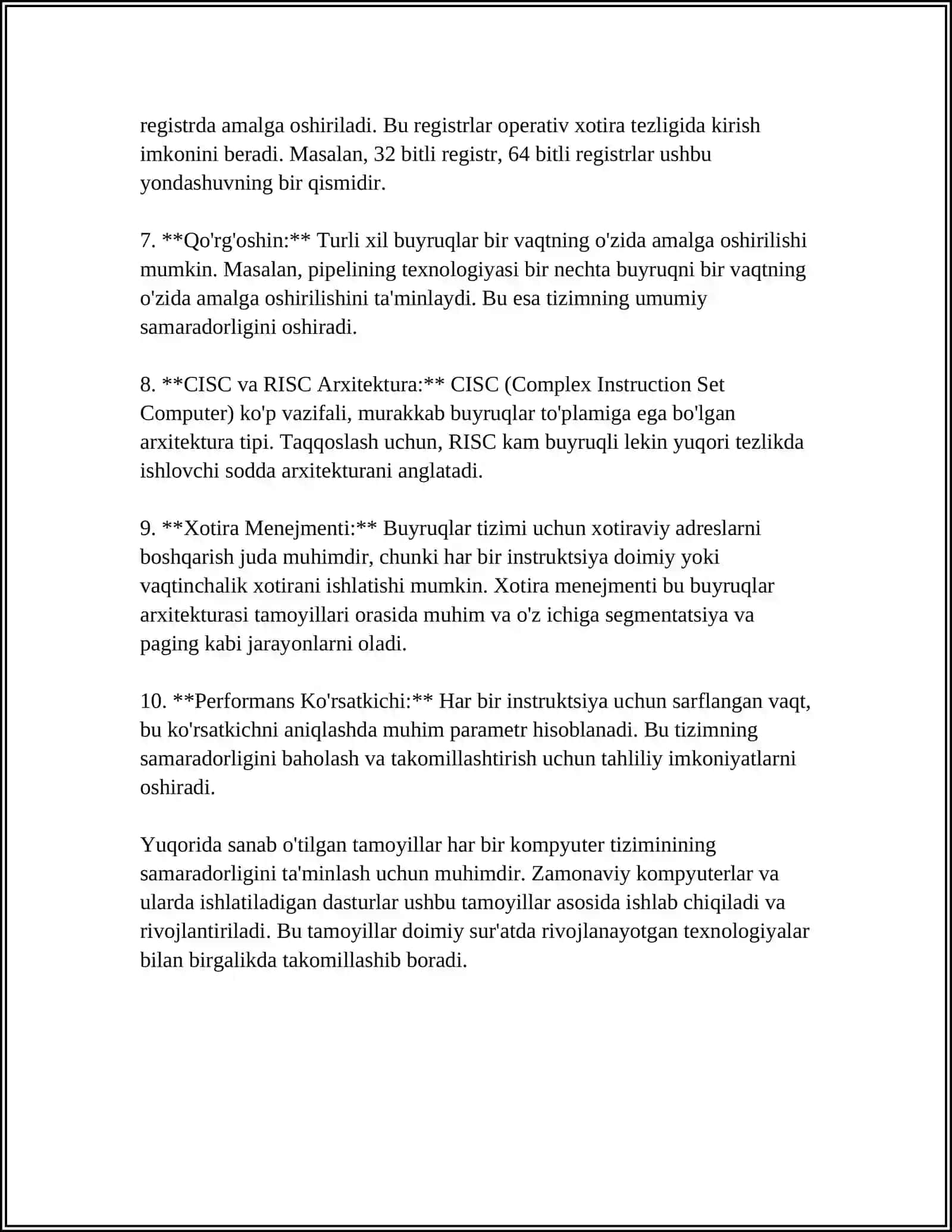 BUYRUQLAR TIZIMI ARXITEKTURALARI 4