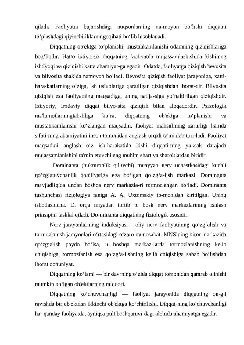 Diqqat to‘g‘risida umumiy tushuncha 4