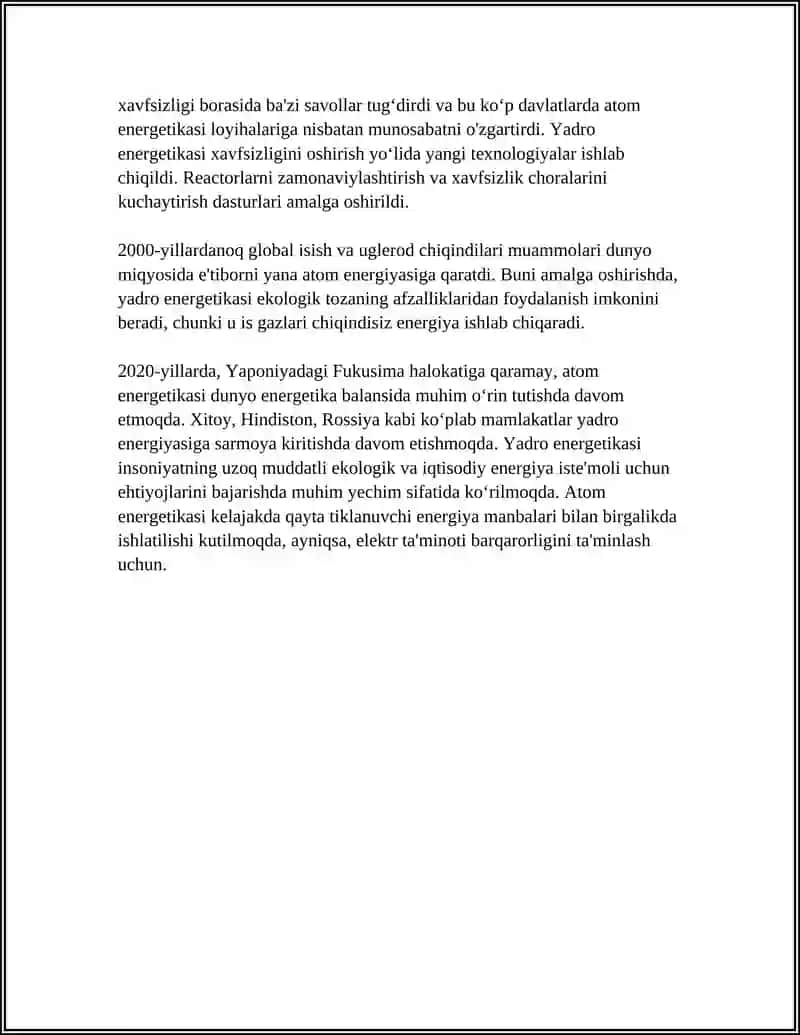 ATOM ENERGETIKASINING RIVOJLANISHI 4