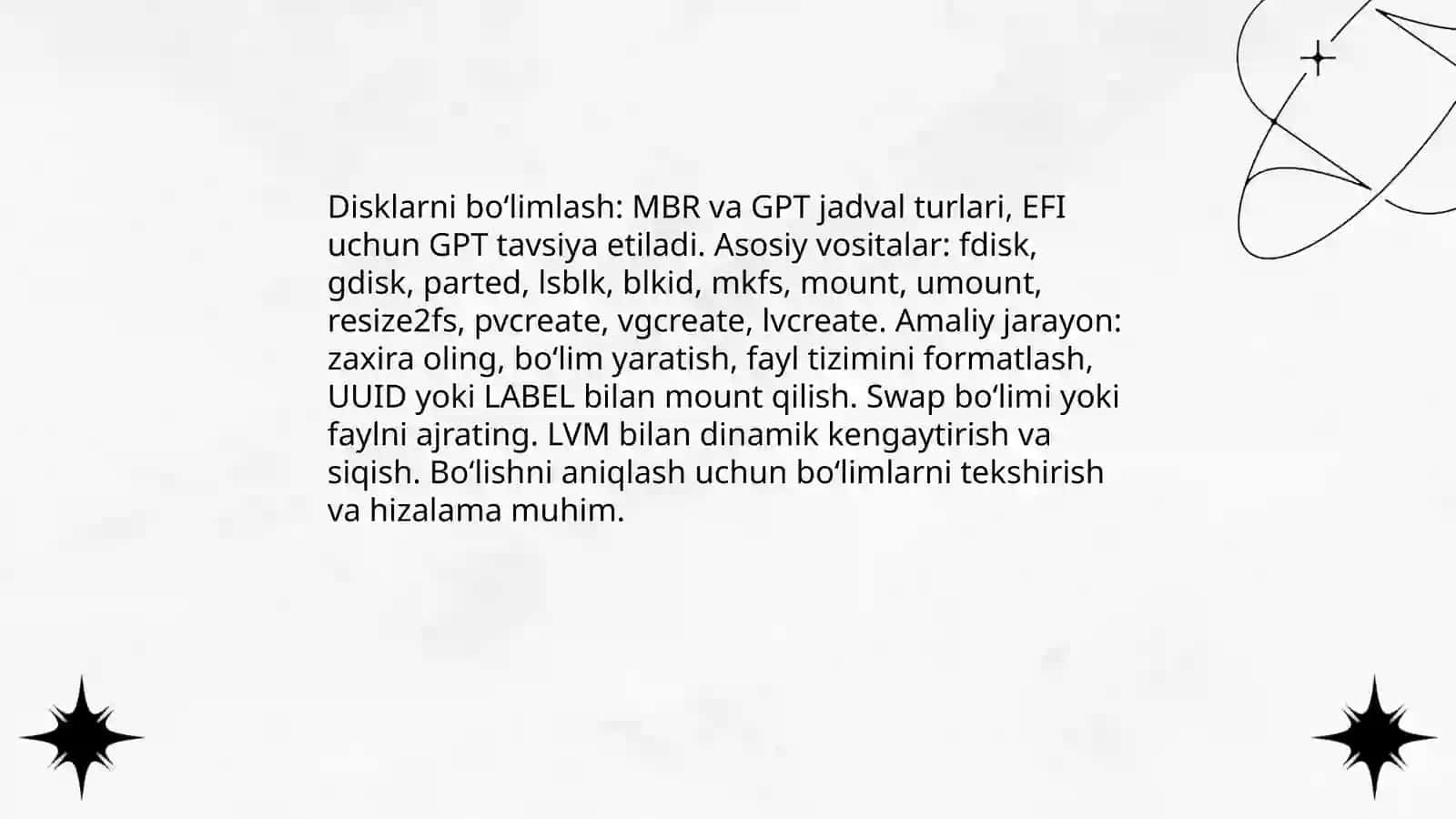 Disklar bilan ishlash, disk almashish va xatoliklarni bartaraf etish 4
