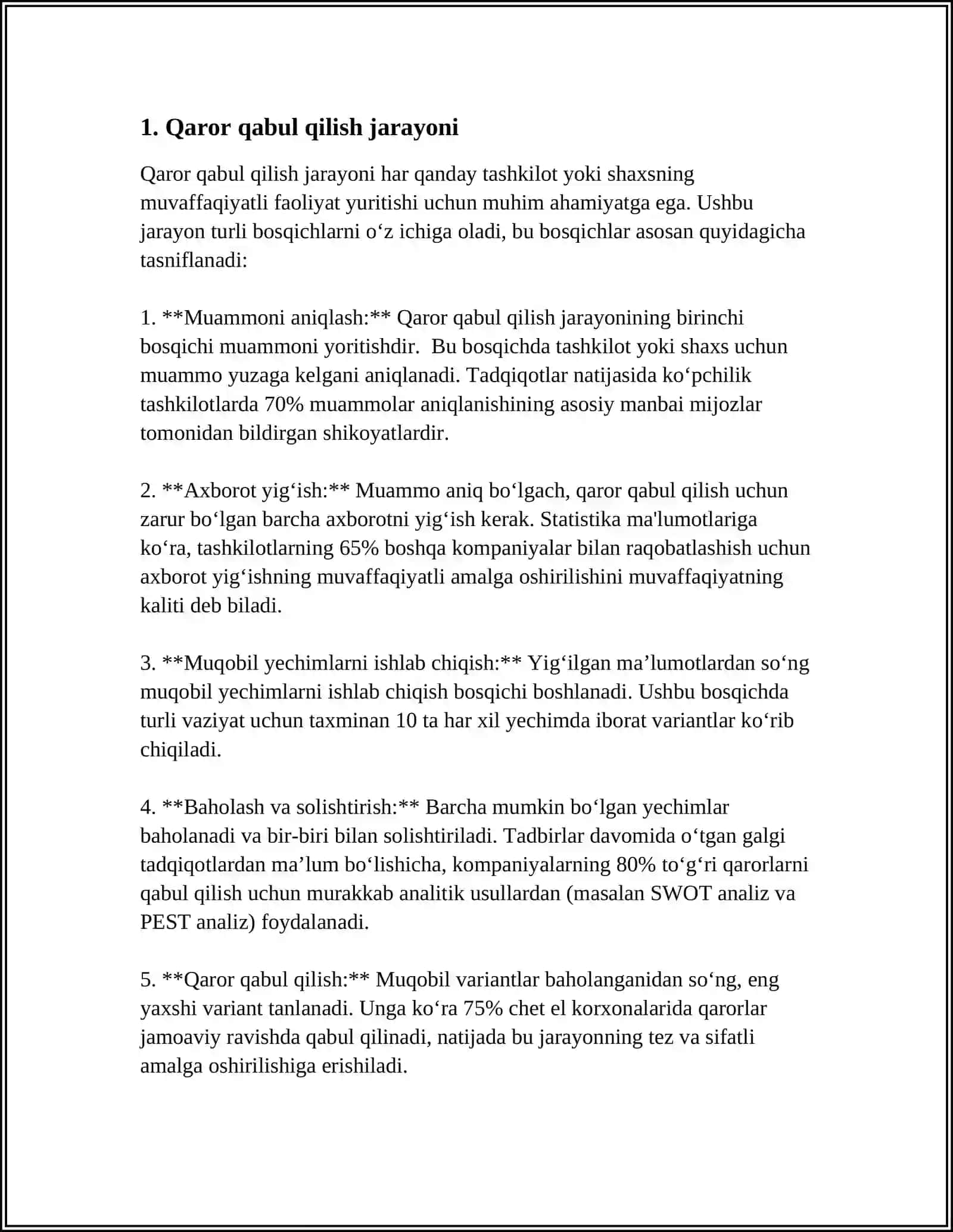 TO'G'RI QAROR QABUL QILISH KO'NIKMALARINI RIVOJLANTIRISH 4