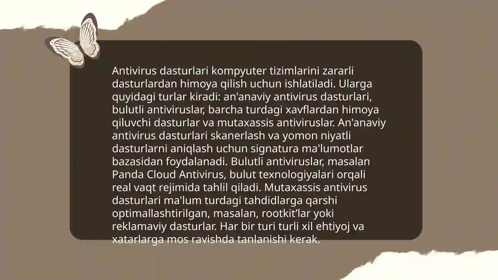 Qurilmalar ishini nazorat qiluvchi dasturlarni viruslardan saqlovchi profilaktik dasturlar bilan tanishish 4