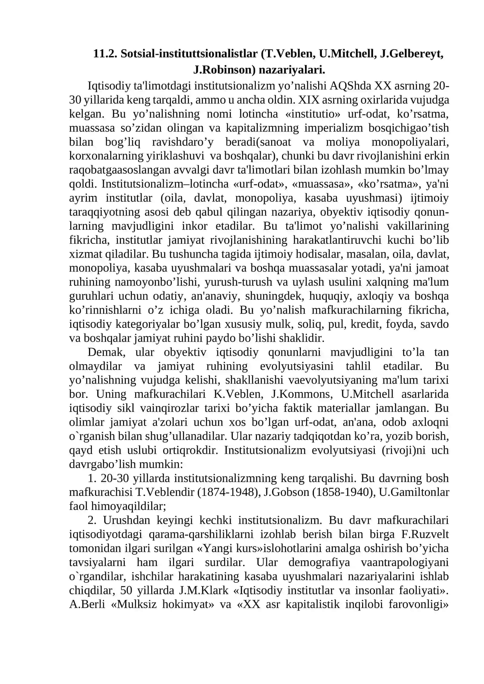 Monetaristlar, Sotsial-institutsionistlar va Liberallar Ta'limoti 4