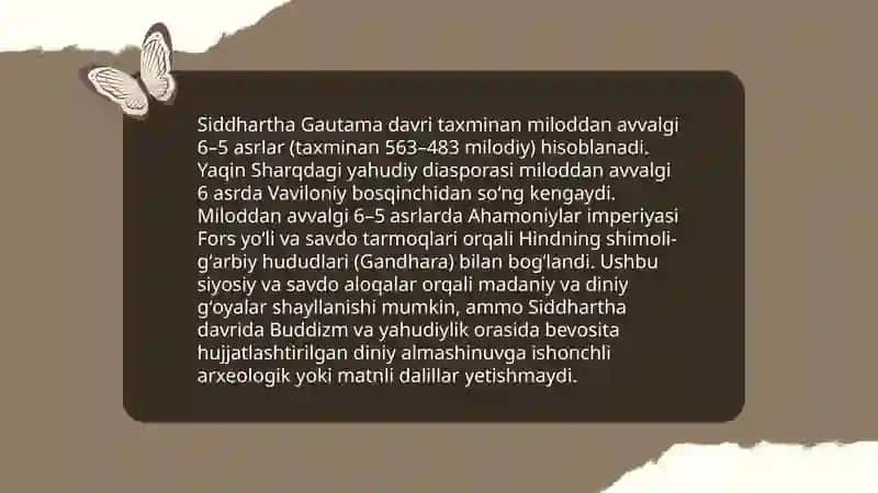 Buddizm tarixi va Yahudiylik 4