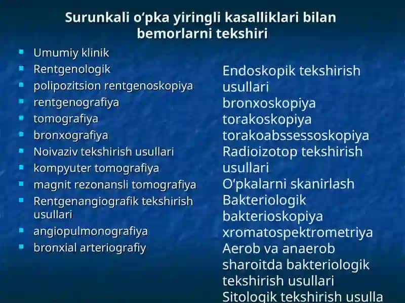 Yiringli O'pka Kasalliklari Klassifikatsiyasi 4