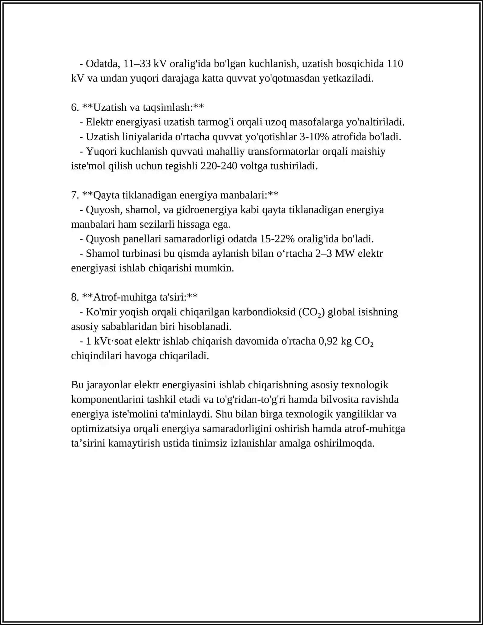ELEKTR ENERGIYANI ISHLAB CHIKARISH JARAYONI 4