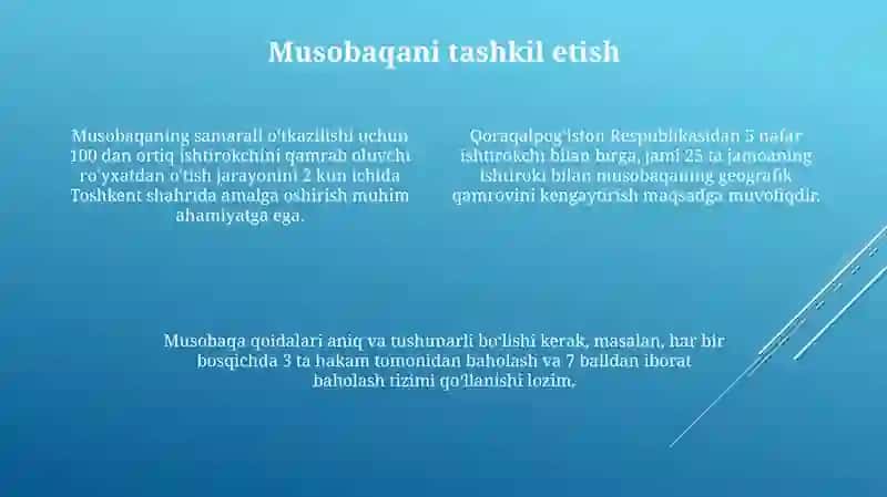 Musoboqani tashkil etish va musobaqa qoidalari 4
