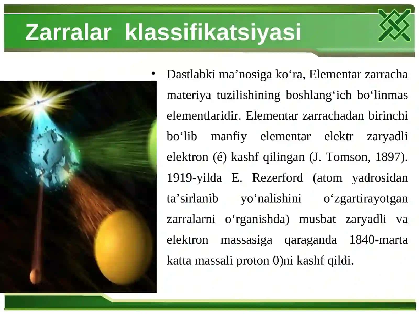 Elementar zarralari. Kvarklar. Glyuonlar 4