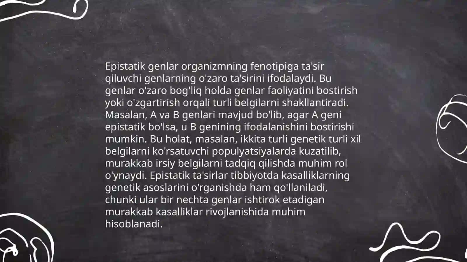 Allel va allel bòlmagan genlarning òzaro tasirini tahlil qilish 4